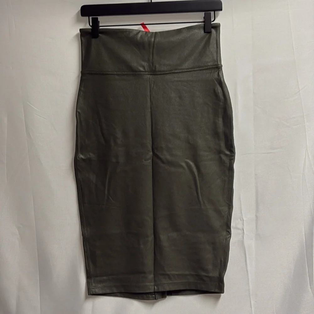 SPANX Olive Green High-Waist Pencil Skirt